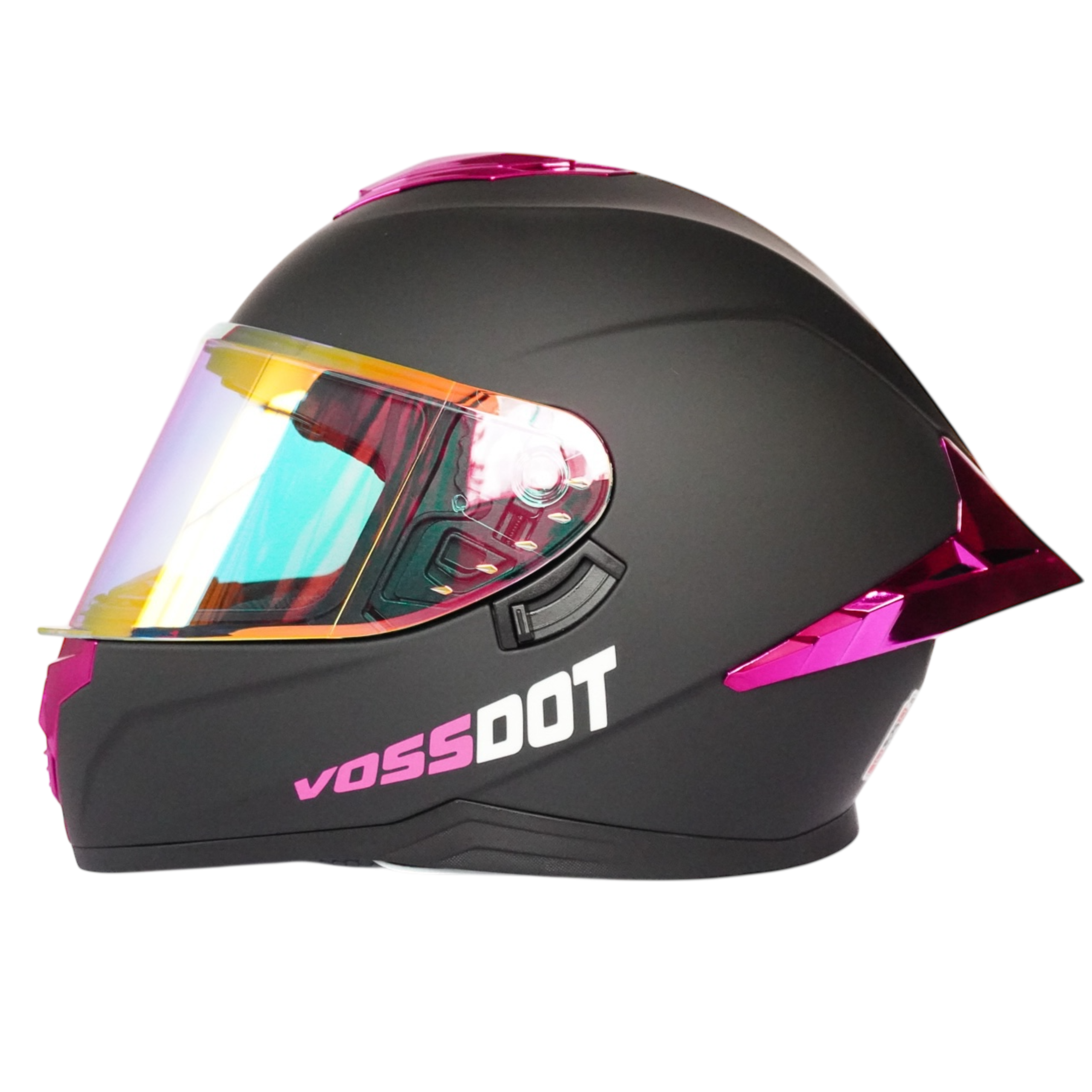 CASCO BLACK MATE HF 703 FUCSIA CROMADO